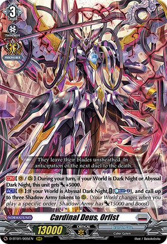 Cardinal Deus, Orfist (D-BT01/005EN) [Genesis of the Five Greats]