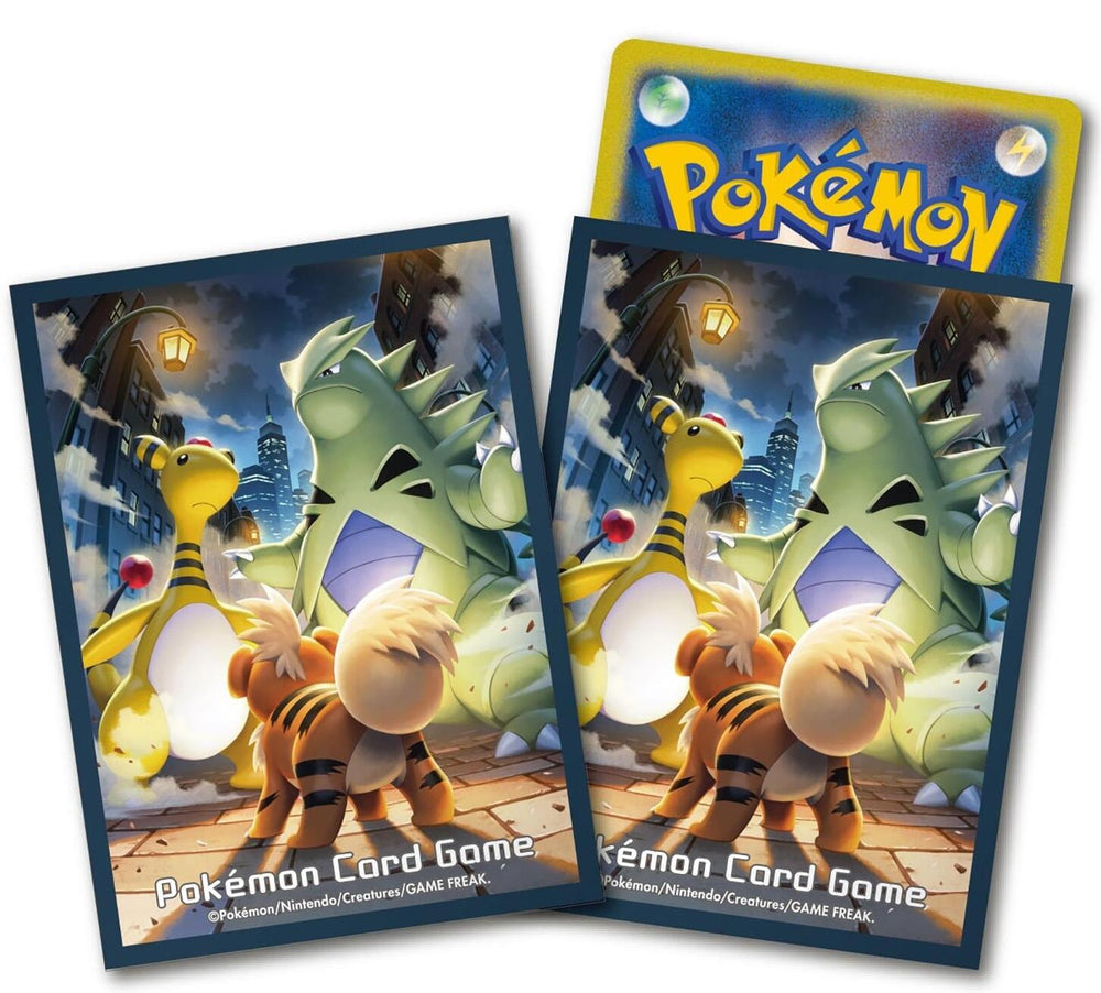 Card Sleeves - Ampharos, Tyranitar & Growlithe (64-Pack) (Pokemon Center Japan Exclusive)