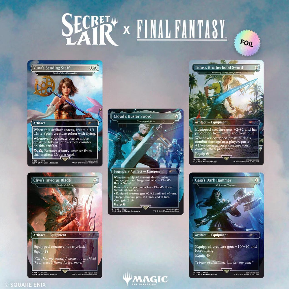 Secret Lair x FINAL FANTASY (Weapons - Rainbow Foil Edition)