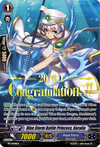 Blue Storm Battle Princess, Koralia (Hot Stamped) (PR/0408EN) [Promo Cards]