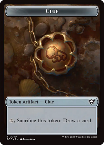 Copy // Clue Double-Sided Token [Edge of Eternities Commander Tokens]