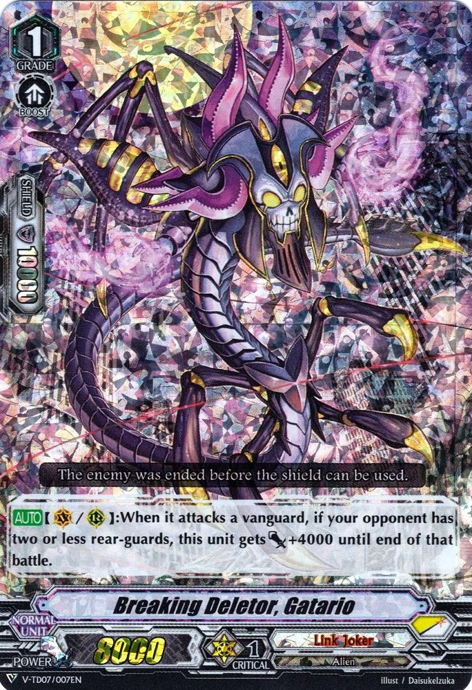 Breaking Deletor, Gatario (Parallel Foil) (V-TD07/007EN) [Kouji Ibuki]