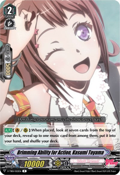 Brimming Ability for Action, Kasumi Toyama (Parallel Foil) (V-TB01/022EN) [BanG Dream! FILM LIVE]