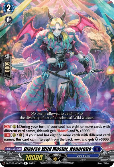 Diverse Wild Master, Honoratio (D-BT08/039EN) [Minerva Rising]