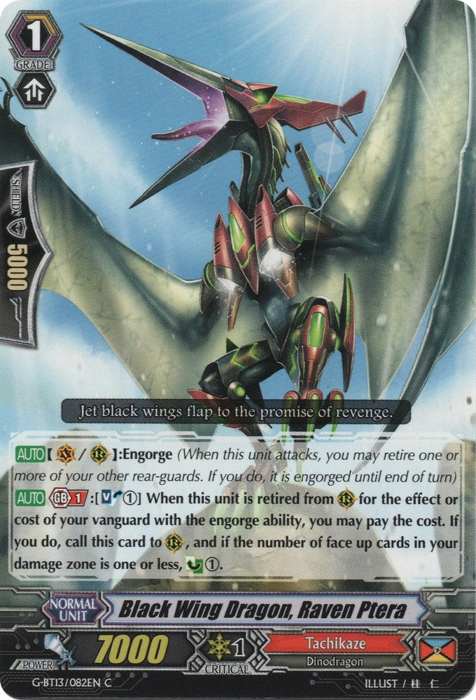 Black Wing Dragon, Raven Ptera (G-BT13/082EN) [Ultimate Stride]