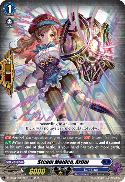 Steam Maiden, Arlim (TDR) (D-SS02/008EN-R) [Stride Deckset -Chronojet-]