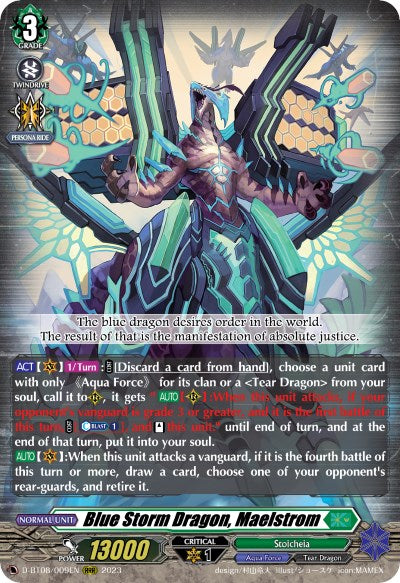 Blue Storm Dragon, Maelstrom (D-BT08/009EN) [Minerva Rising]