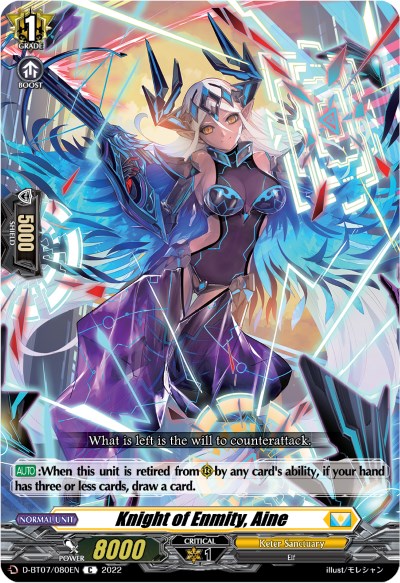 Knight of Enmity, Aine (D-BT07/080EN) [Raging Flames Against Emerald Storm]