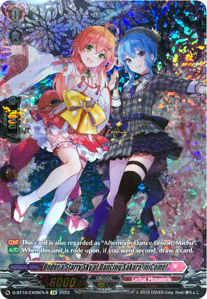 Under a Starry Sky of Dancing Sakura, miComet (Texture Foil) (D-BT10/EX05EN-S) [Dragon Masquerade]