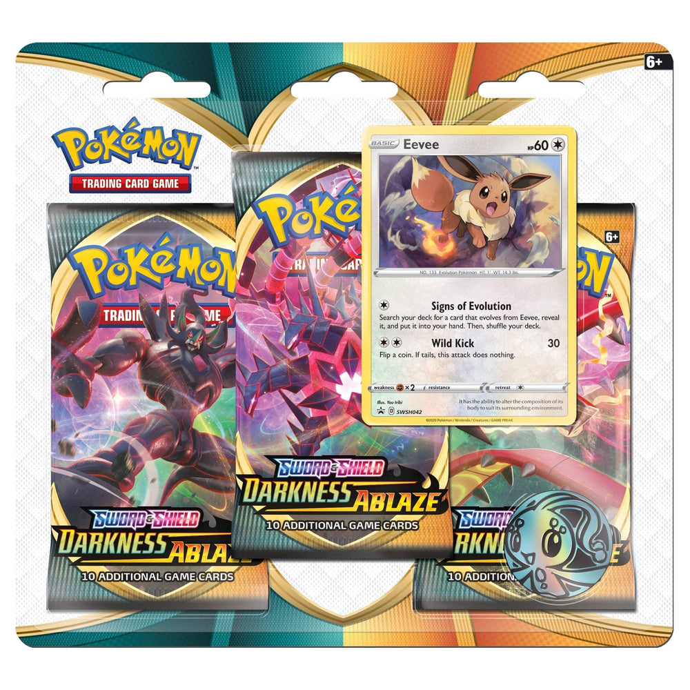 Sword & Shield: Darkness Ablaze - 3-Pack Blister (Eevee)