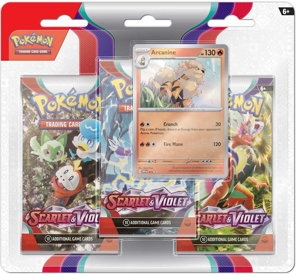 Scarlet & Violet - 3 Pack Blister (Arcanine)