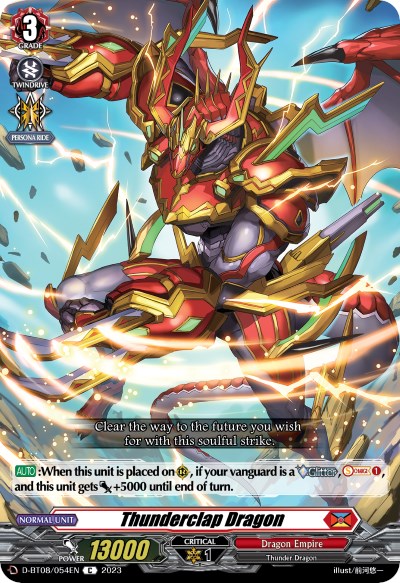 Thunderclap Dragon (D-BT08/054EN) [Minerva Rising]
