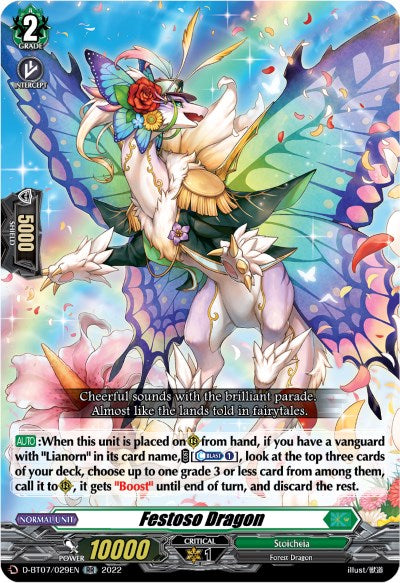 Festoso Dragon (D-BT07/029EN) [Raging Flames Against Emerald Storm]