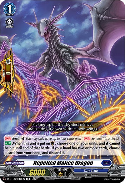 Repelled Malice Dragon (D-BT06/043EN) [Blazing Dragon Reborn]