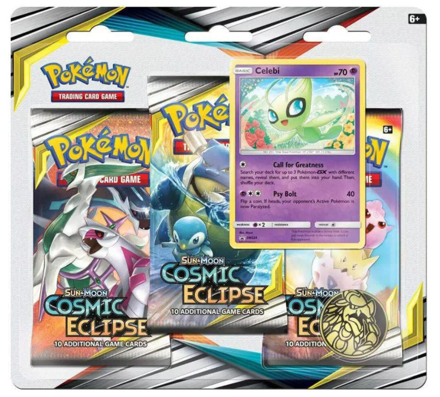 Sun & Moon: Cosmic Eclipse - 3-Pack Blister (Celebi)