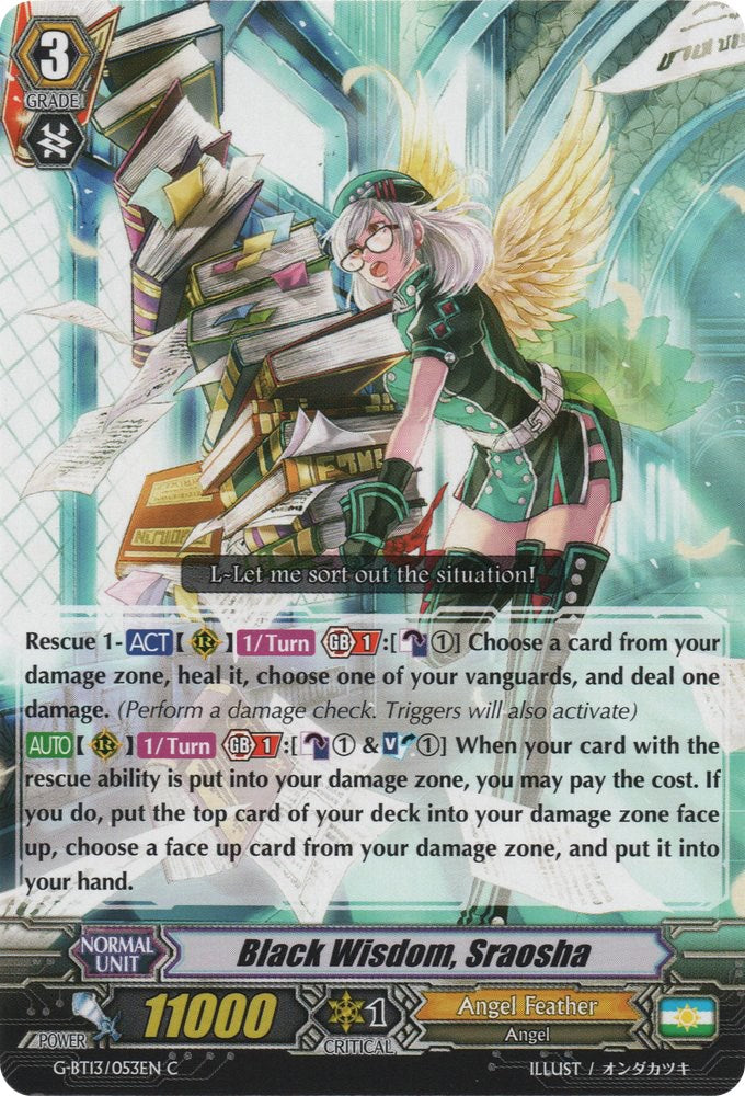 Black Wisdom, Sraosha (G-BT13/053EN) [Ultimate Stride]